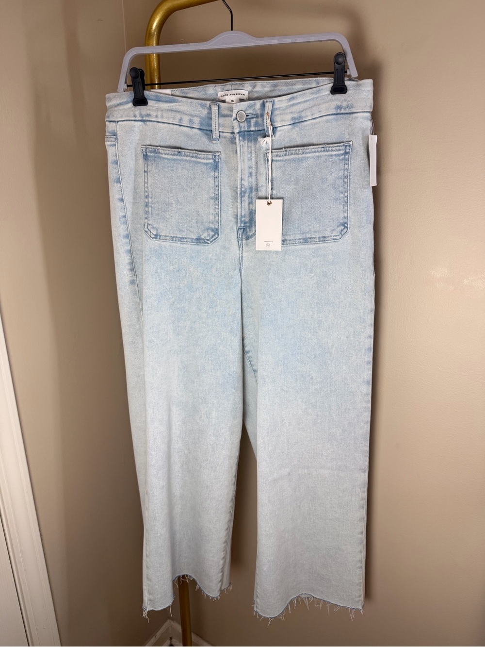 ✨NWT Good American Good Waist Palazzo Jeans👖